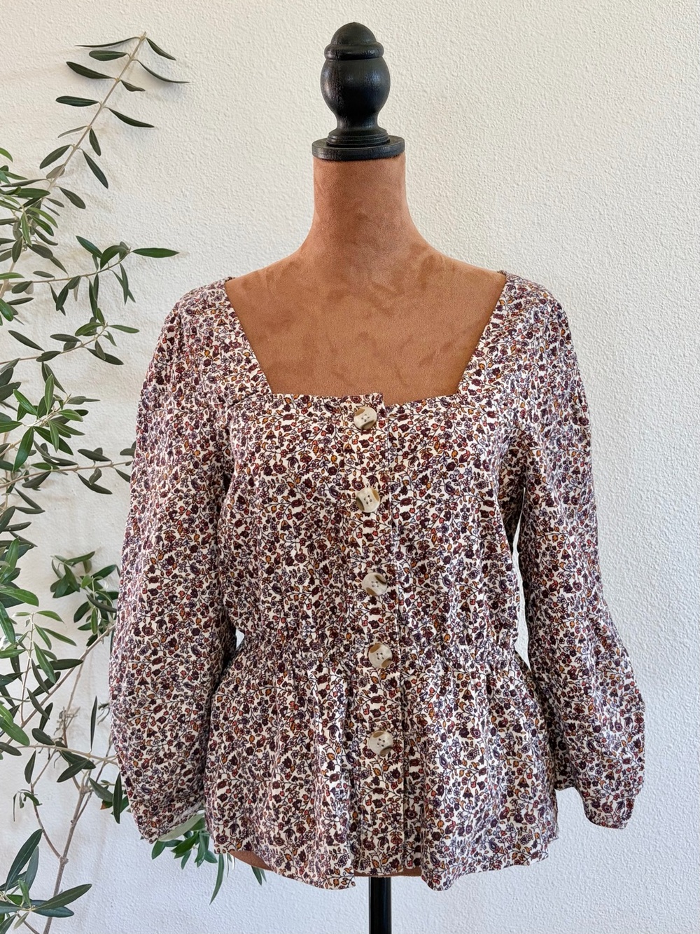 Madewell Multicolor Floral Button Up Blouse